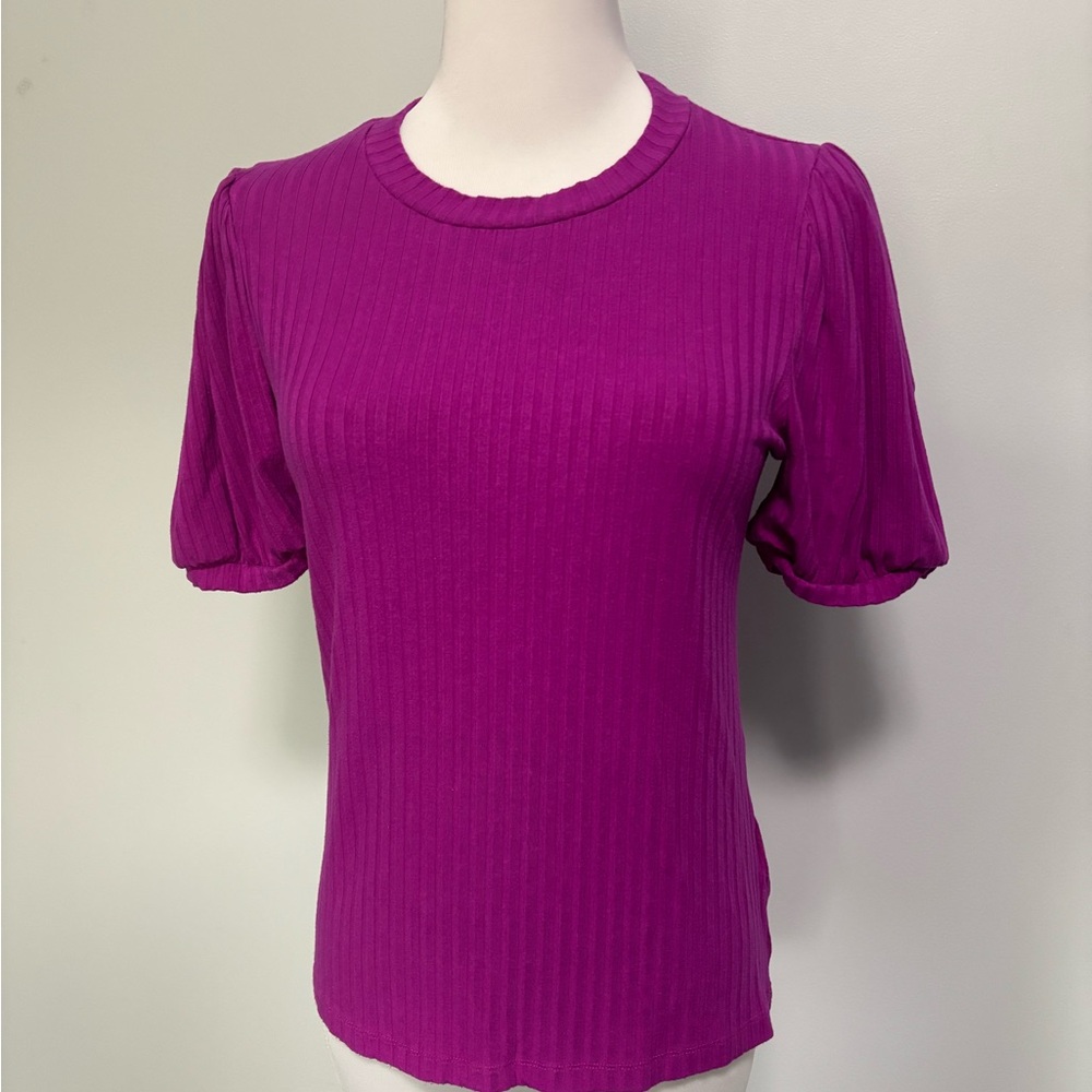 Philosophy Republic Clothing Women's Purple Ribbed Top size S